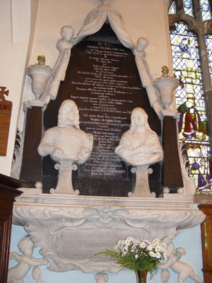 Memorial of Sir Thomas Myddelton and his wife Mary Napier by John Bushnell
